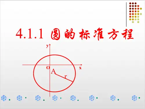 4. 圆的标准方程PPT完美课件