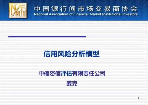 信用评级信用评级模型PPT课件