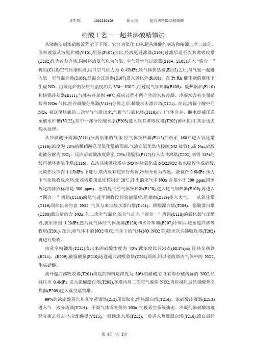 硝酸生产工艺