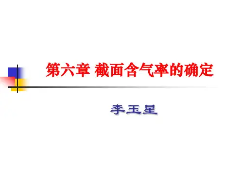 第六章截面含气率的确定
