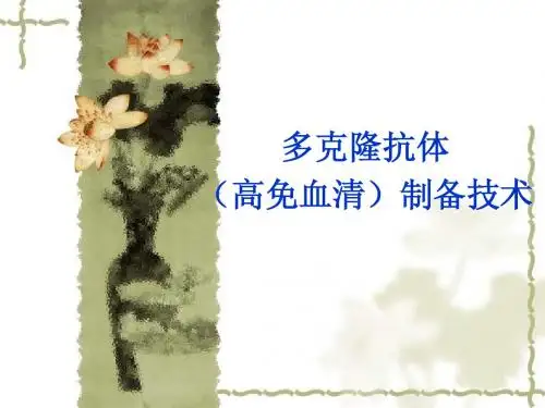 9、多克隆抗体的制备