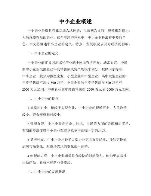 中小企业概述