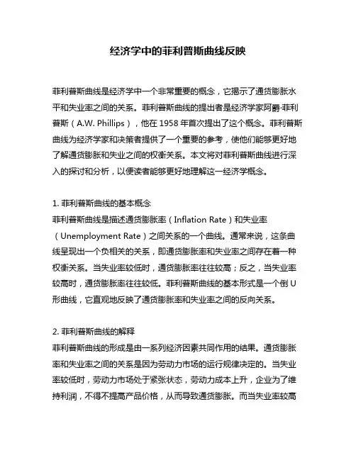 经济学中的菲利普斯曲线反映