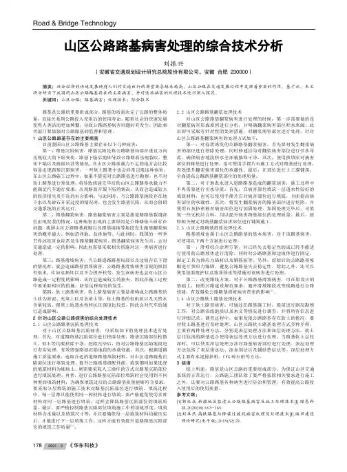 山区公路路基病害处理的综合技术分析