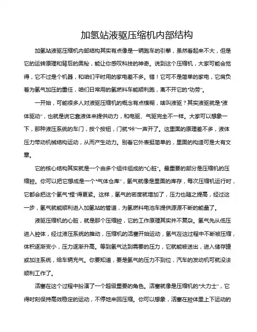 加氢站液驱压缩机内部结构
