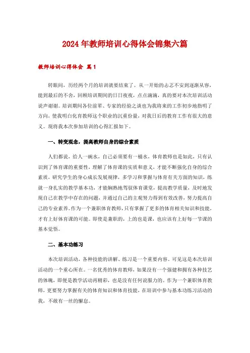 2024年教师培训心得体会锦集六篇_1