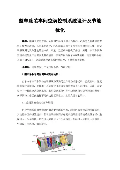 整车涂装车间空调控制系统设计及节能优化