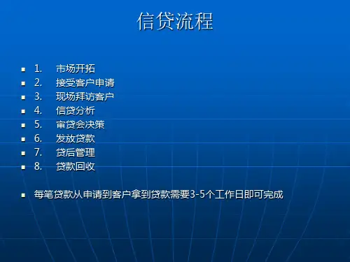 信贷培训资料