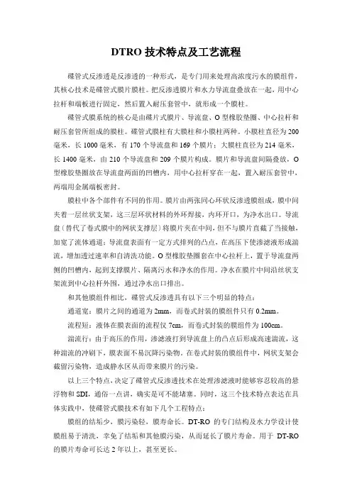 DTRO技术特点及工艺流程