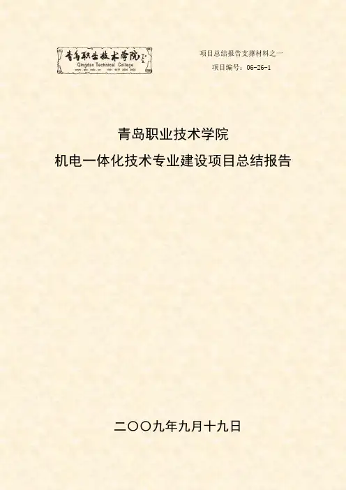 项目总结报告支撑材料之一
