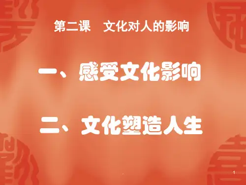 文化对人的影响PPT演示课件