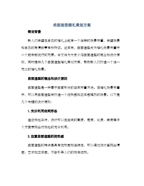 曲面造型婚礼策划方案
