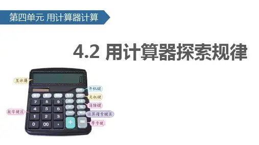 苏教版小学数学四年级下册用计算器探索规律