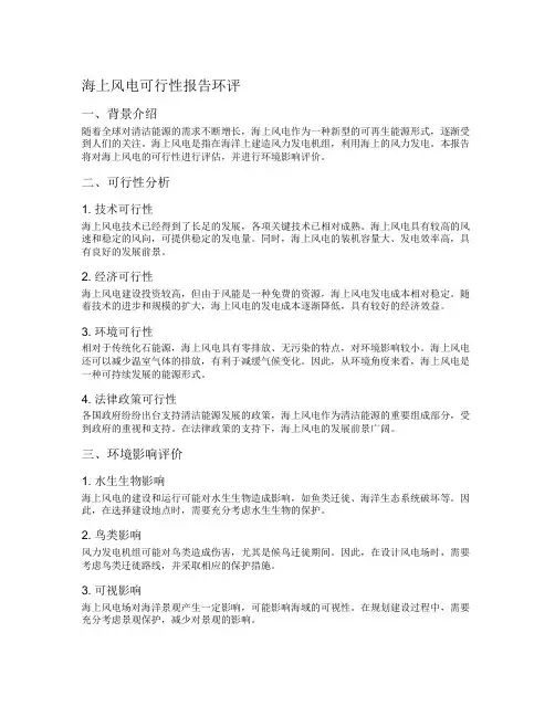 海上风电可行性报告环评
