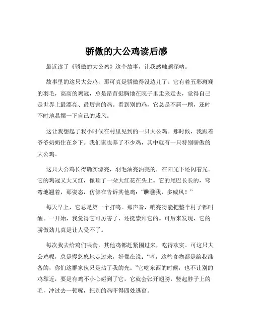 骄傲的大公鸡读后感