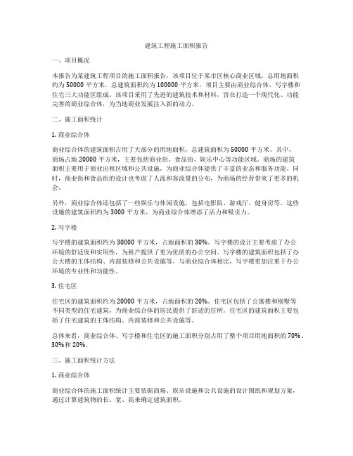建筑工程施工面积报告