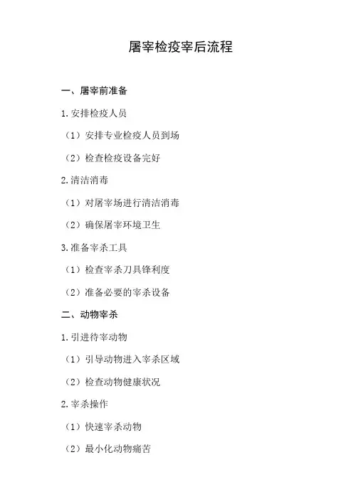 屠宰检疫宰后流程