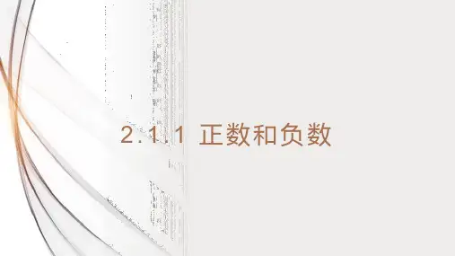 2、1、1 正数和负数 课件 同步课件---21-22学年七年级上册数学华东师大版