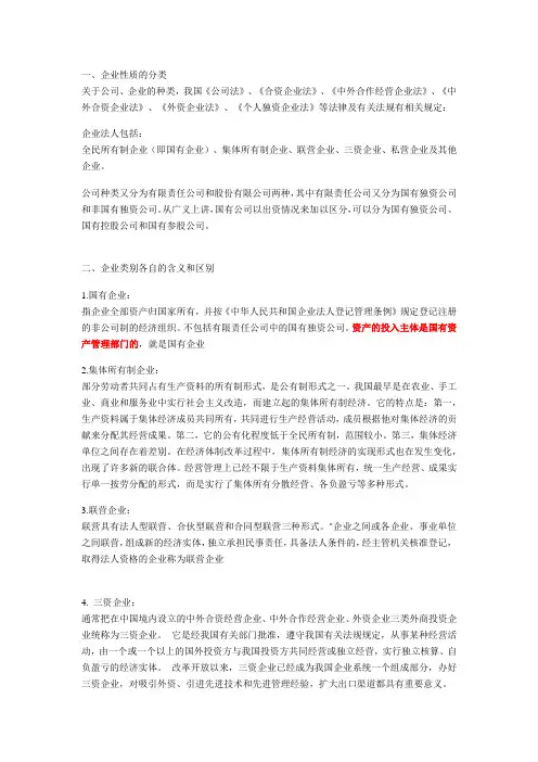 企业性质