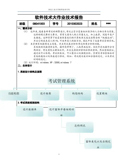 软件技术大作业报告