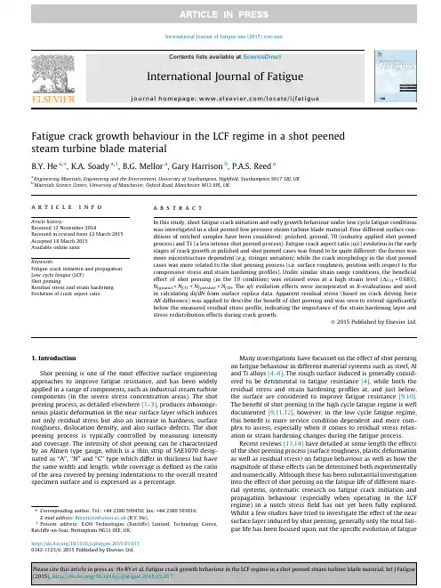 Fatigue crack growth behaviour in the LCF regime in a shot peened