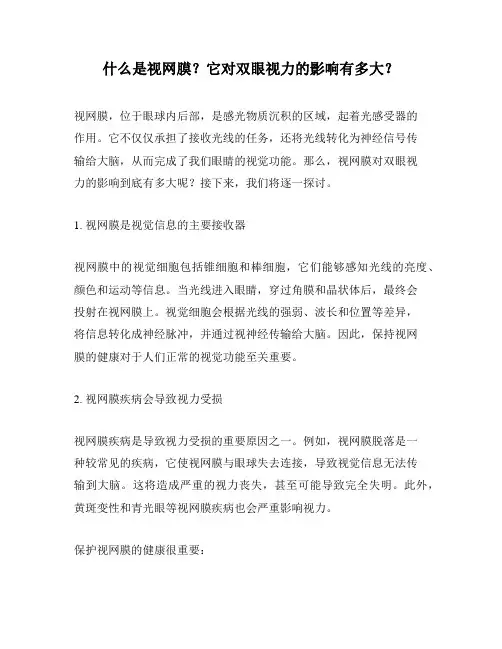 什么是视网膜？它对双眼视力的影响有多大？