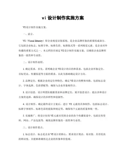 vi设计制作实施方案