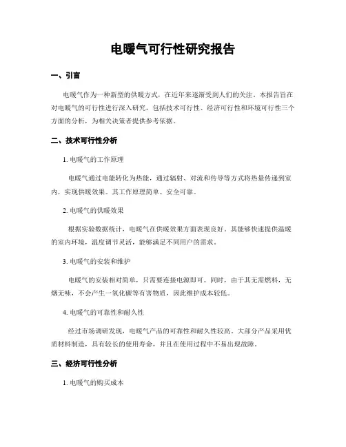 电暖气可行性研究报告
