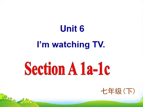 人教版七年级英语下册Unit 6 Section A-1课件