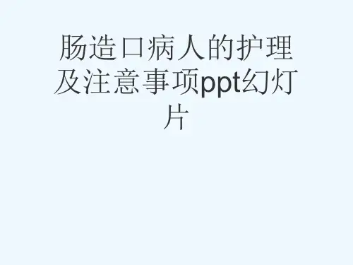 肠造口病人的护理及注意事项ppt幻灯片