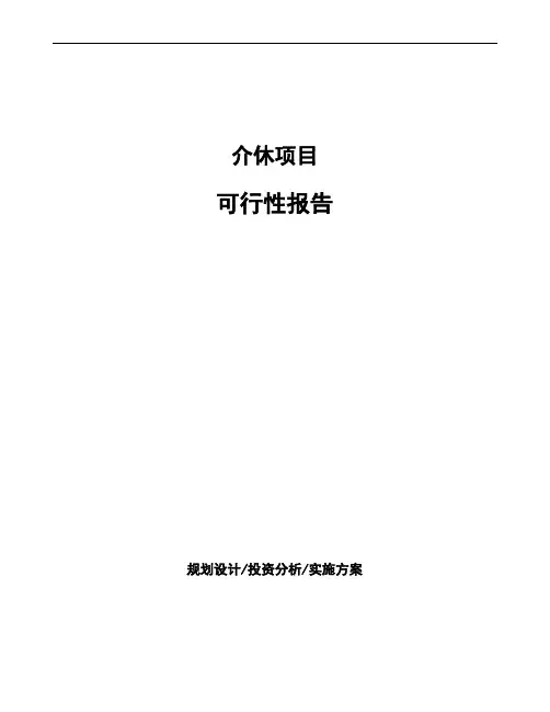介休项目可行性报告(立项模板)