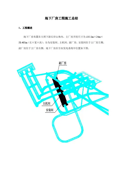 地下厂房工程施工总结样本