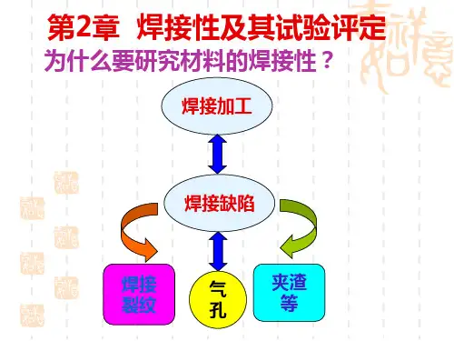 材料焊接性第2章 焊接性及其试验评定