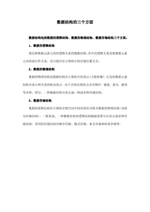 数据结构的三个方面