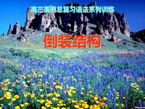 2023届高考英语语法练习和复习_倒装句课件