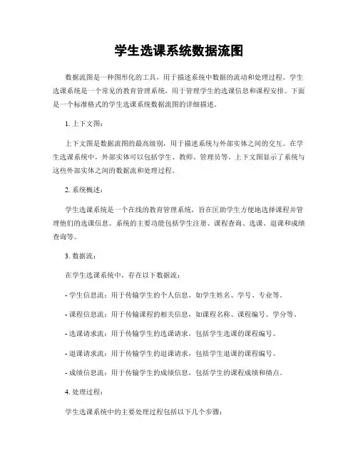 学生选课系统数据流图