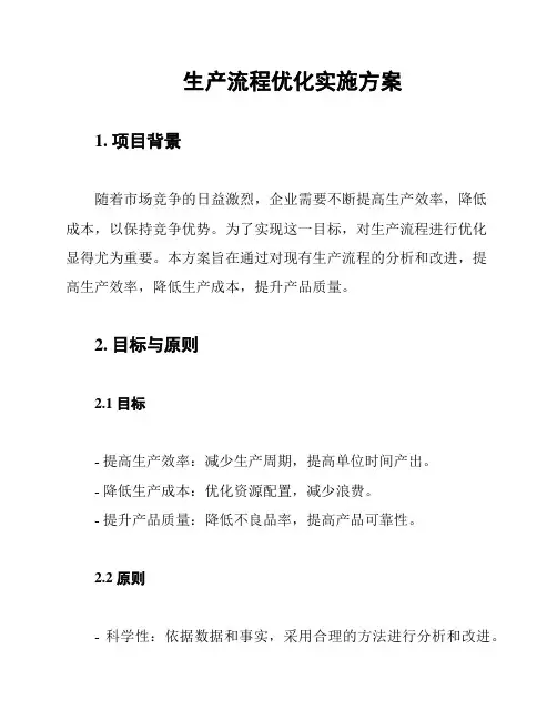 生产流程优化实施方案