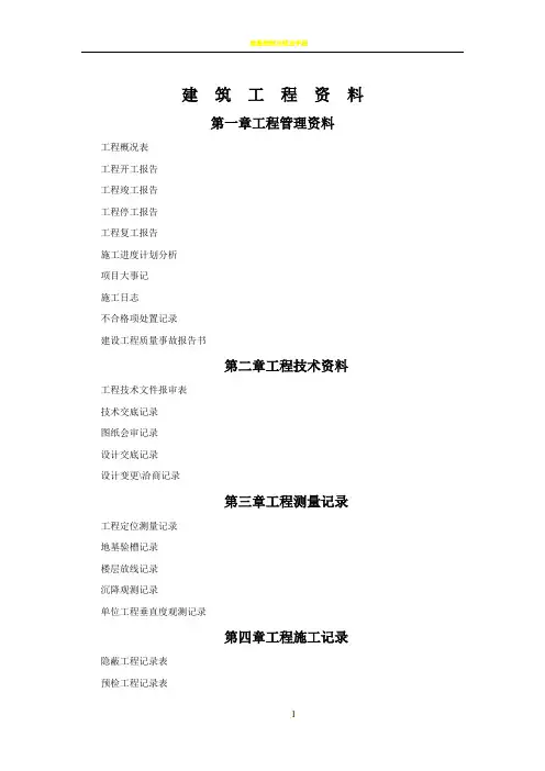 建筑工程资料(全套)12817