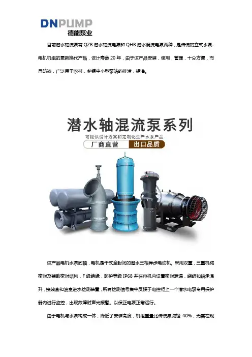 潜水轴流泵及其厂家介绍