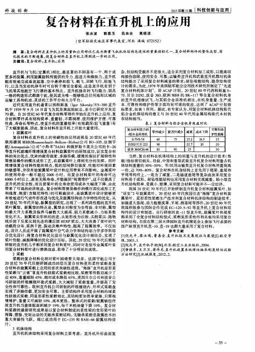 复合材料在直升机上的应用