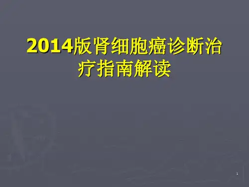 肾细胞癌诊断治疗指南解读ppt课件