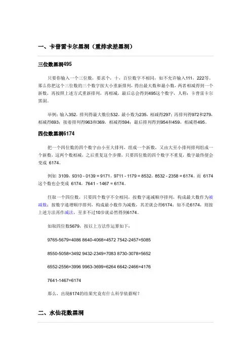 数字黑洞
