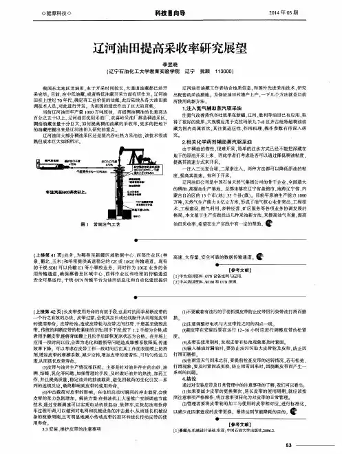 辽河油田提高采收率研究展望