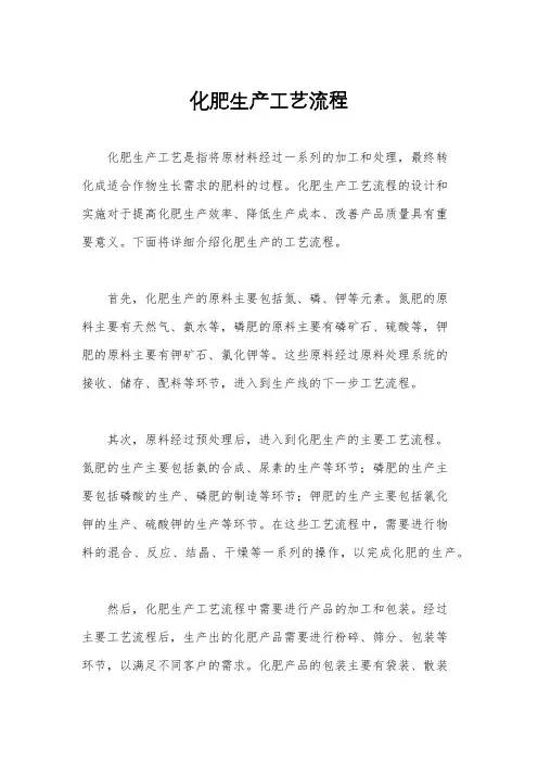 化肥生产工艺流程