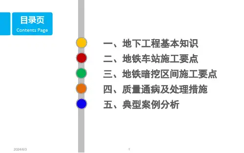 地铁工程施工技术课件PPT共149页