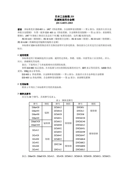 日本工业标准JIS