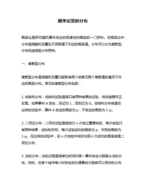 概率论里的分布