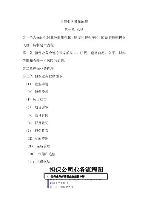 担保公司担保业务操作流程(详细)