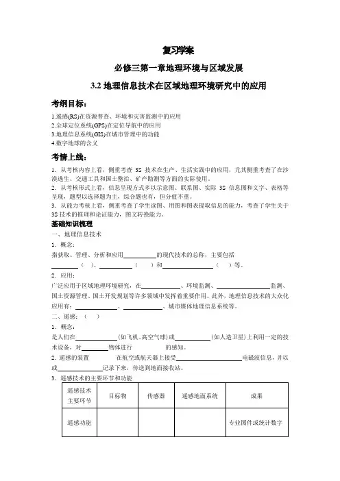 第二节  地理信息技术在区域地理环境研究中的应用
