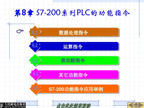 第8章 S7-200系列PLC的功能指令